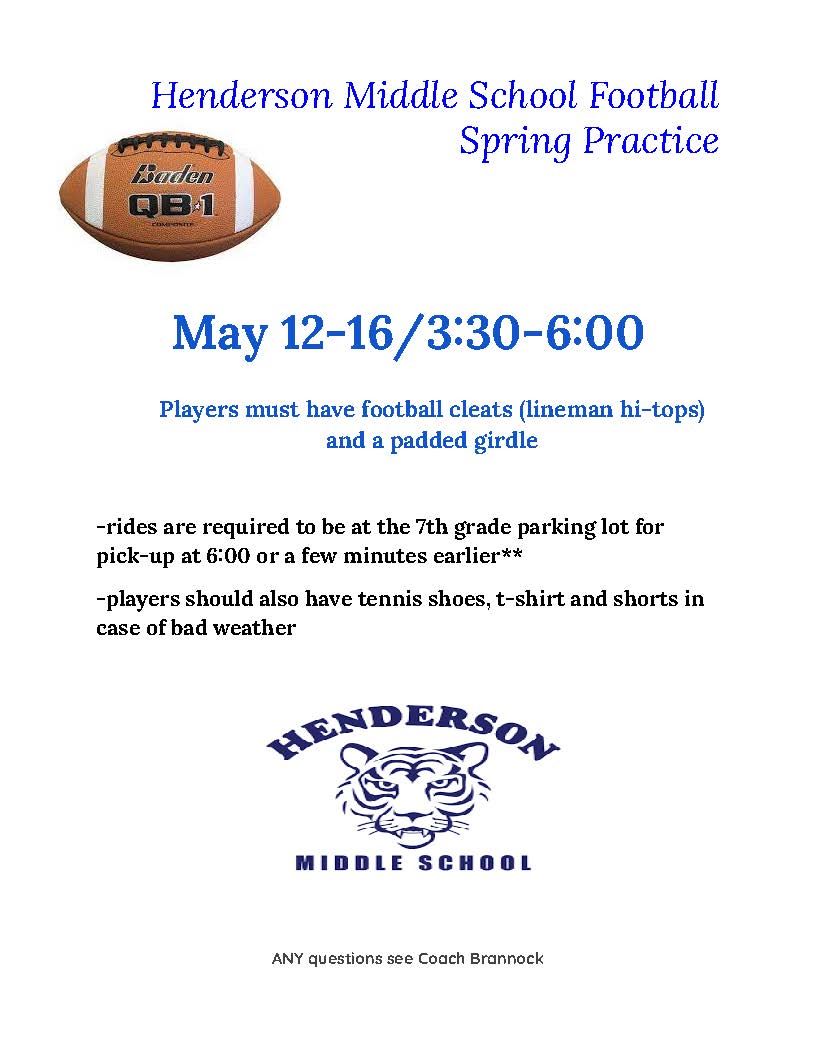  HMS Spring Football